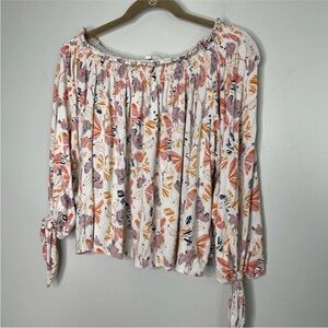 Free People We The Free Lexington Off Shoulder Boho Top, Sz S